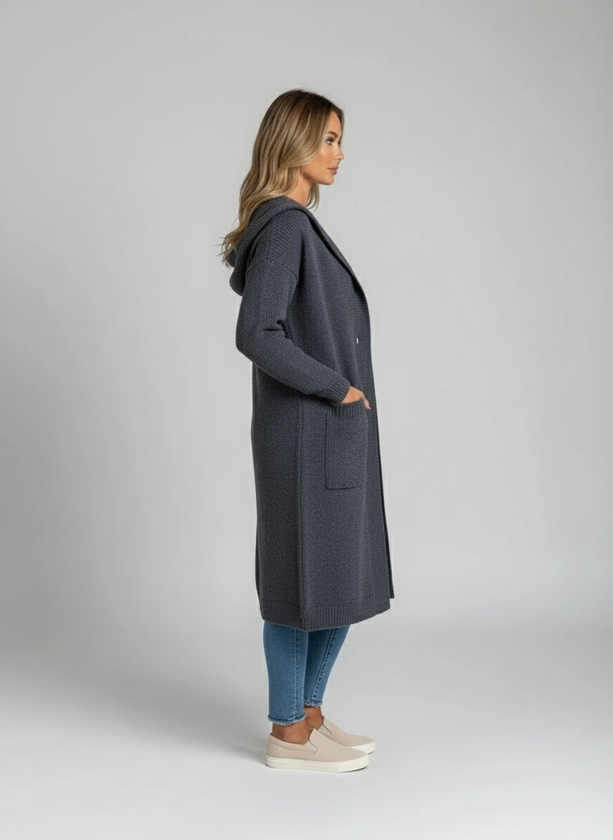 Daniela | Dame Vinter Hættet Strikket Cardigan